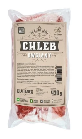 CHLEB OWSIANY BEZGLUTENOWY 430 g - GLUTENEX KRÓTKA DATA 2025-12-03