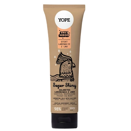 Yope Daily Heroes Super Shiny Galaretka laminująca z lnem do włosów 140ml
