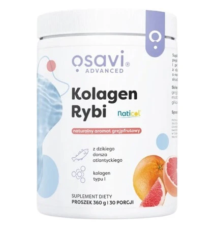 Osavi Kolagen Rybi z Dzikiego Dorsza 360 g, smak cytryna