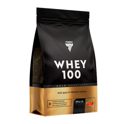 Trec GOLD CORE WHEY 100 białko serwatka 900g smak truskawka