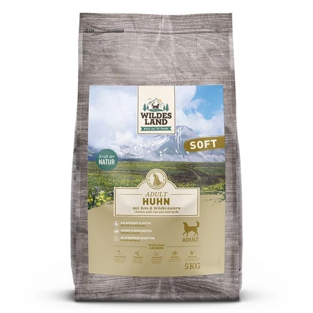 WILDES LAND DOG Soft Huhn - kurczak półwilgotna karma dla psa (5kg)