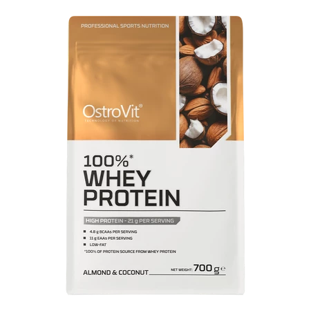 OstroVit 100% Whey Protein odżywka białkowa WPC 700g smak orzechy z kokosem