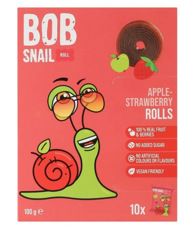 Bob Snail Przekąska jabłko - truskawka 100g