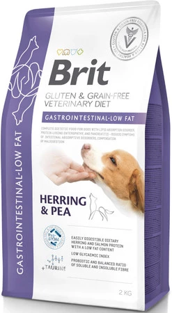 BRIT GF Veterinary Diet Gastrointestinal-LOW FAT Dog 2kg