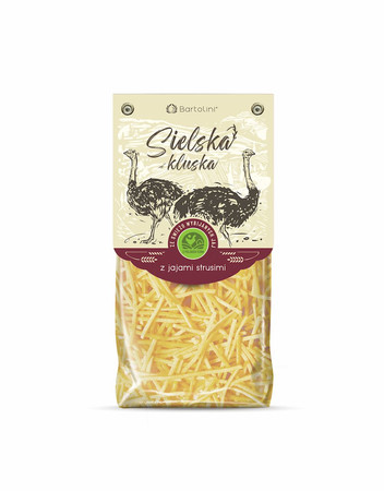 MAKARON (Z JAJAMI STRUSIMI) KRAJANKA BIO 250 g - BARTOLINI (SIELSKA KLUSKA)