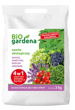 NAWÓZ DO OWOCÓW, WARZYW, ROŚLIN OZDOBNYCH 4w1 ECO 3 kg - BIOGARDENA