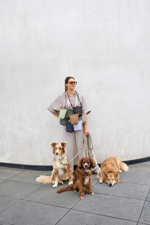 PALOPA Torebka saszetka na smakołyki dla psa Karl pale khaki M