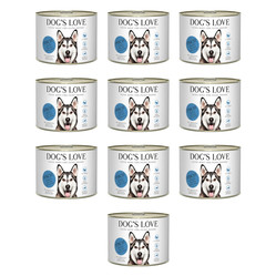 Zestaw 10x DOG'S LOVE Fisch - ryby z amarantusem, marchewką i mniszkiem lekarskim (200g)