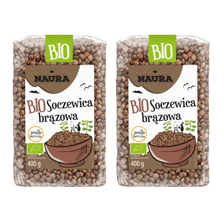 Zestaw 2x Soczewica brązowa BIO 400 g