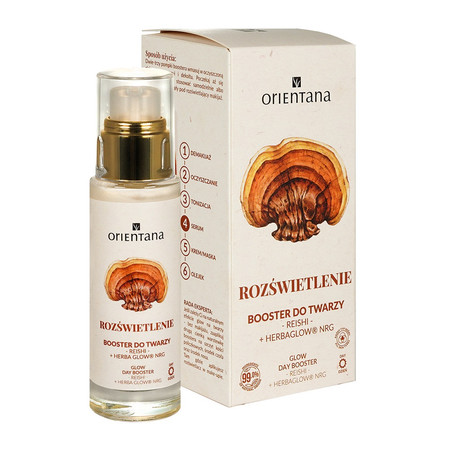  Orientana - Booster do twarzy Rozświetlenie reishi i różeniec górski - 30 ml