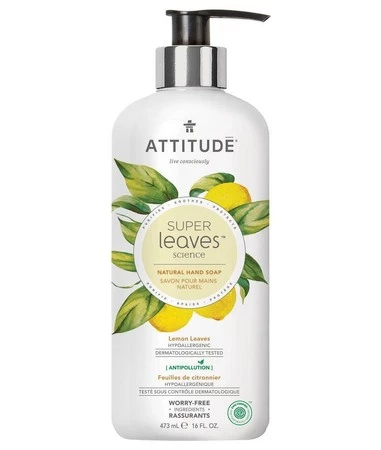 Attitude, Super Leaves, Mydło do rąk, Liście limonki, 473ml