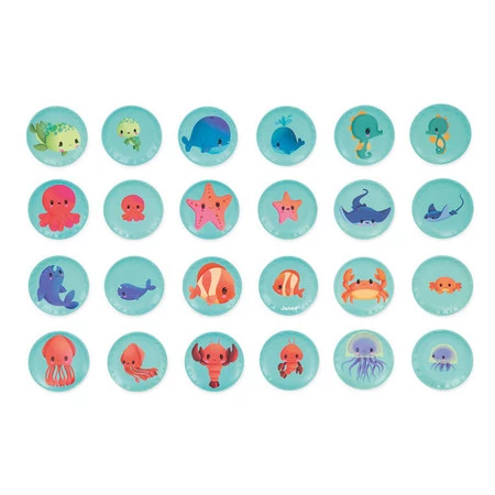 Janod Gra memory do kąpieli Morskie dzieci 24 elementy 2+