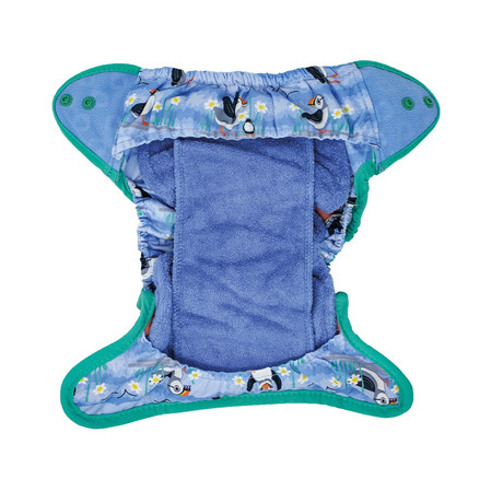 Close, Pop-in AI2, Pielucha wielorazowa zapinana na napy, Blue Puffin