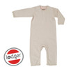 Lodger Pajacyk piżamka niemowlęca bawełniana kremowa Basic Rib Birch r. 62