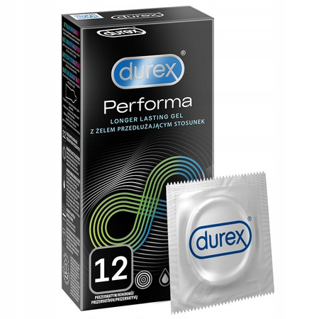 Durex Prezerwatywy Performa przedłużające stosunek 12 szt.