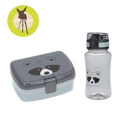 Lassig Zestaw śniadaniowy na lunch Lunchbox + Tritanowa butelka - bidon 460 ml About Friends Szop
