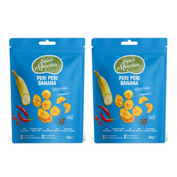 Zestaw: 2x Super Munchies  Chipsy Bananowe Peri Peri 30g