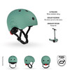 SCOOTANDRIDE Kask S-M dla dzieci 3+ Forest