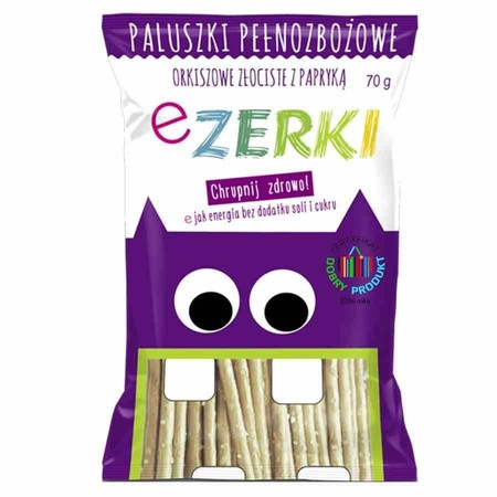 eZerki − Paluszki orkiszowe złociste paprykowe Fioletowe − 70 g