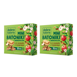Zestaw: 2x Dobra Karolia Mini batoniki z nerkowców a'la szarlotka z cynamonem 6x17g