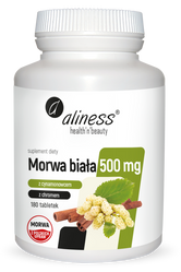 Aliness Morwa biała 4:1 z cynamonowcem i chromem 500 mg x 180 tabletek