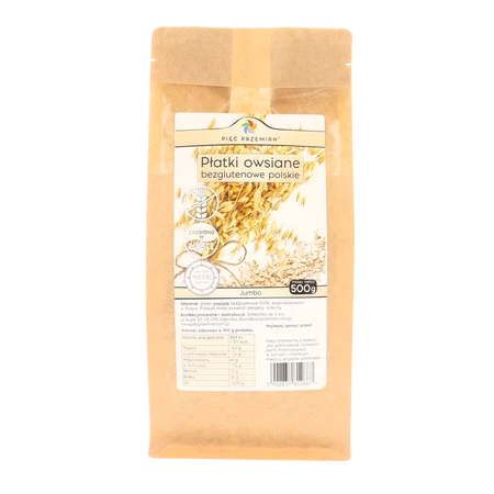 Pięć Przemian Płatki owsiane bezglutenowe POLSKIE 500 g
