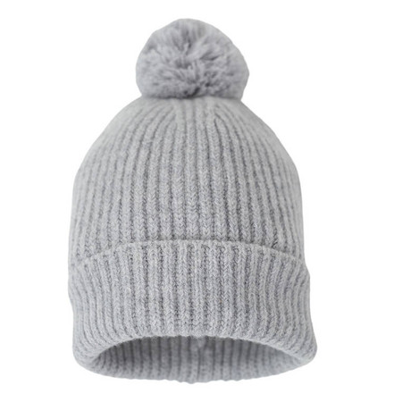 Lodger Czapeczka z wełny merino 100% szara Drizzle 6-12 m