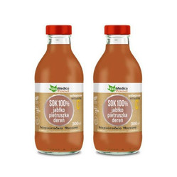 Zestaw: 2x EkaMedica Sok jabłko, pietruszka, dereń 300ml