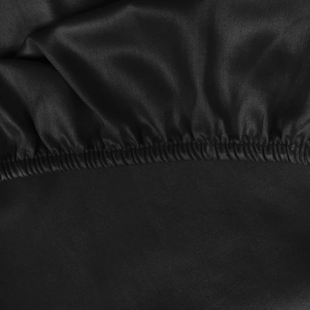Prześcieradło z gumką, Jersey D91 160 x 200 x 30 cm, Czarny