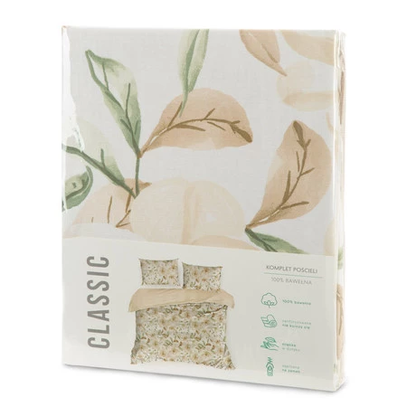 Komplet pościeli bawełnianej Sonia 32, 160 x 200 cm, Beżowy