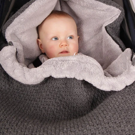 Baby's Only, Cable anthracite, Śpiworek do wózka, czarny
