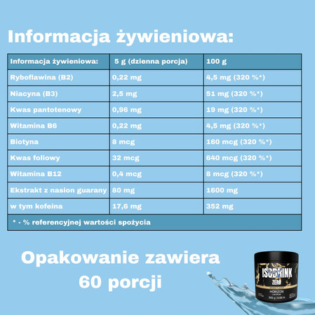 HORIZON by ActivLab Isodrink Zero słój 300 g smak pomarańcza