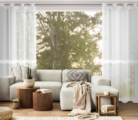 FIRANA GOTOWA ROXANA 140 X 250 CM BIAŁY