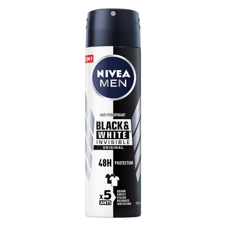 Men Black&White Invisible Original antyperspirant spray 150ml