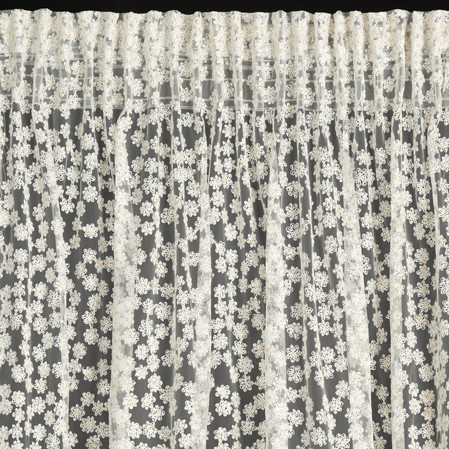 FIRANA GOTOWA DAISY NA TAŚMIE 130 X 270 CM BIAŁY