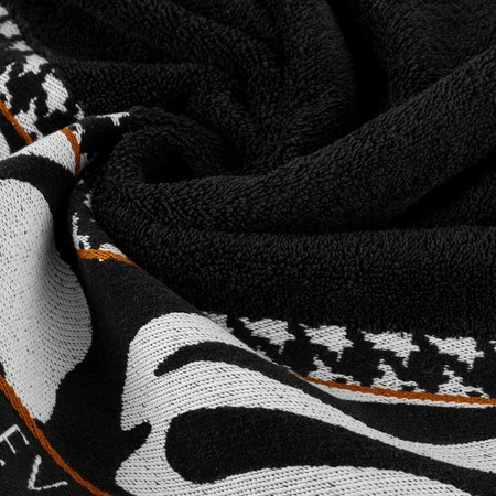 Ręcznik Eva6 70 x 140 cm, Czarny