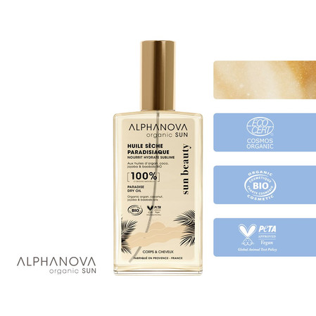Alphanova Sun Beauty, Bio Suchy Olejek z Rajską Nutą Monoi, 100 ml