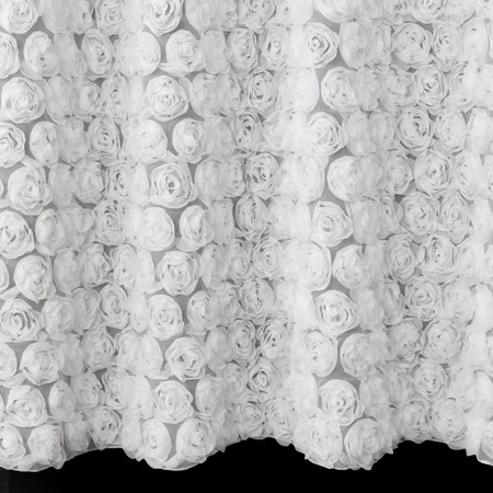 ZASŁONA GOTOWA ROSES 2 140 X 250 CM BIAŁY