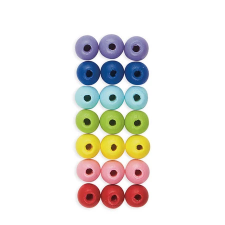 Janod Zestaw kreatywny do tworzenia biżuterii Tęczowe koraliki 6+