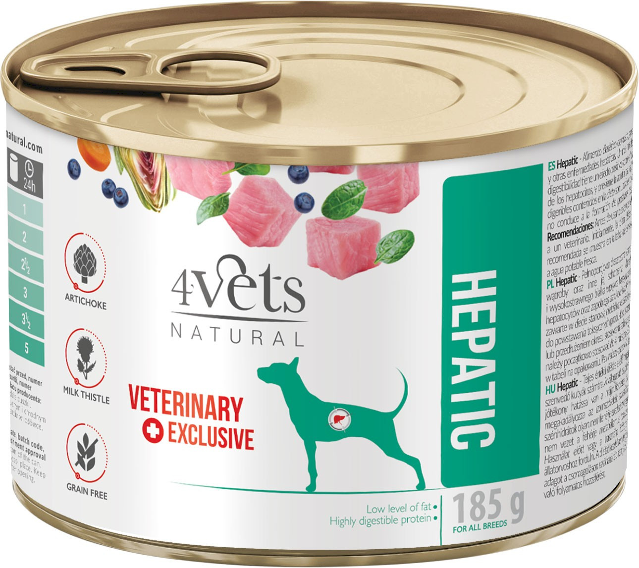 4VETS Natural HEPATIC dla psa z chorą wątrobą 185g - Nabea.pl