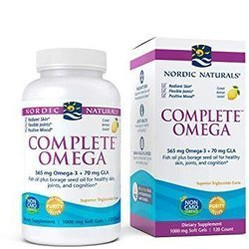 Nordic Naturals Complete Omega z GLA kwasy EPA i DHA + GLA 120 kaps. smak cytryna