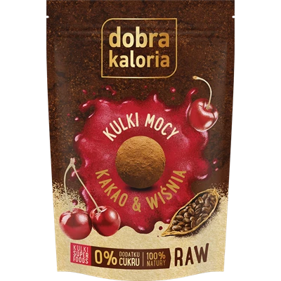 Dobra Kaloria − Kulki mocy, kakao & wiśnia − 58 g