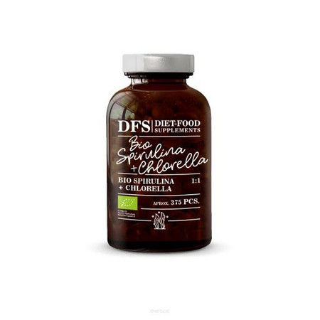 Diet Food Spirulina + chlorella Bio 375 tabl. KRÓTKA DATA 2026-06-16