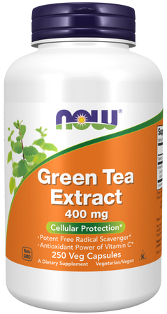 NOW FOODS Green Tea Extract - Zielona Herbata ekstrakt 400 mg (250 kaps.)