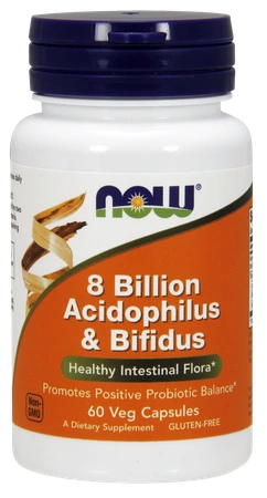 8 miliardów Acidophilus & Bifidus - Probiotyk (60 kaps.)
