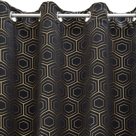 ZASŁONA GOTOWA KAJA 135 X 250 CM CZARNY