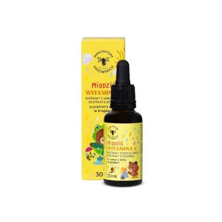 Pasieki Rodziny Sadowskich Witamina C dla dzieci Miodziś 30ml