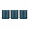 PK - Zestaw 3 pojemników ceramicznych, tealblue, A