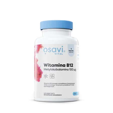 Osavi Liposomal Vitamin B12, Methylcobalamin 100mcg - 120 vegan caps