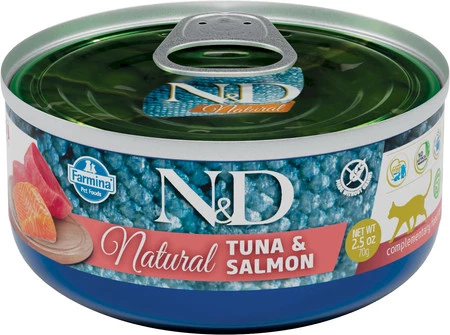FARMINA ND CAT NATURAL Tuna / Salmon Tuńczyk Łosoś 70g